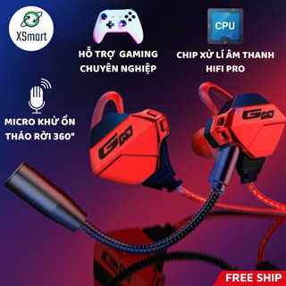Tai Nghe Nhét Tai Gaming G10 NEW Pro 2025 Chống Ồn Cao Cấp Siêu Ngầu Dùng Cho Cả Máy Tính, Điện Thoại,  Có Mic Rời