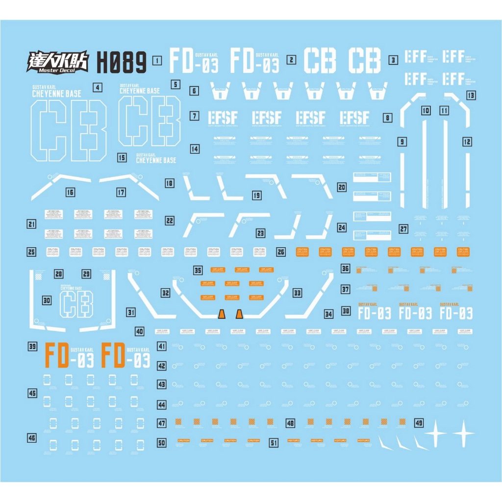 Đề can - Decal nước cho mô hình lắp ráp HG Gustav Karl / Gustav Karl Type 00