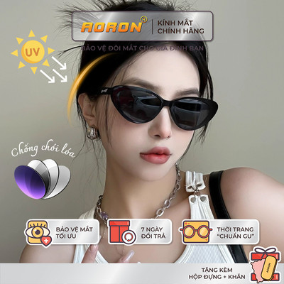 Kính Mát Phân Cực Mắt Mèo Nam Nữ AORON Hot Trend 2025 Chất Liệu TR90 Bền Bỉ Chống Tia UV400 AK224