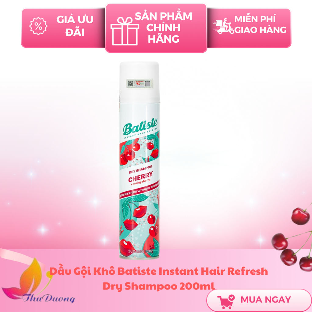 Dầu gội khô Batiste CHERRY 200ml