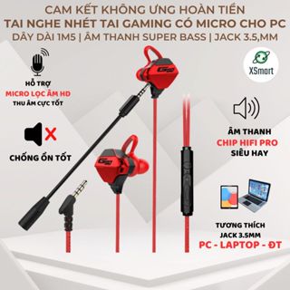 Tai Nghe Chơi Game Có Mic G10 Gaming Tặng Kèm Mic Tháo Rời Hỗ Trợ Điện Thoại, Máy Tính Chơi Game Pubg, Lol Tai Phone