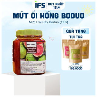Mứt Ổi Hồng Boduo 1kg – Nguyên liệu pha chế – Mềm Dẻo, Ngọt Thanh