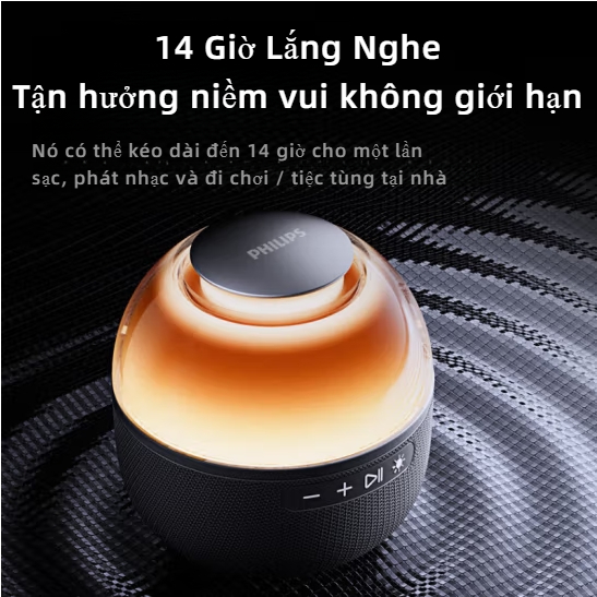 Philips TAS2009 Loa Bluetooth – Đèn LED RGB 360°, Âm Thanh 3W, Pin 8H, Tự Kết Nối, Nhỏ Gọn | BigBuy360 - bigbuy360.vn