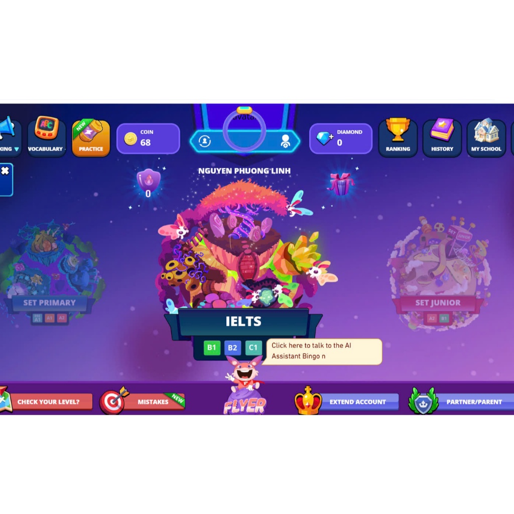 IELTS FLYER -( trên phòng thi ảo)-cải thiện kỹ năng IELTS - 1 Tháng