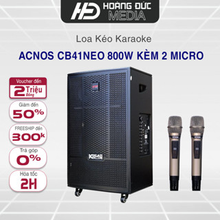  Loa Kéo Karaoke Di Động ACNOS CB41neo 800W BASS 40 Kèm 2 micro - Bảo Hành Chính Hãng 12 Tháng 