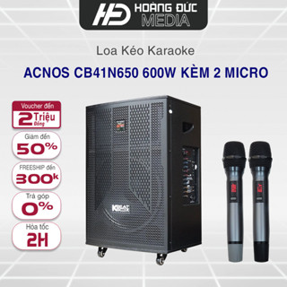  Loa Kéo Karaoke Acnos CB41N650 Bass 40 600W Mã 2025 Kèm 2 Micro Bảo Hành Chính Hãng 12 Tháng 