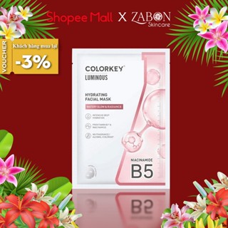Mặt Nạ Colorkey Dưỡng Ẩm Sáng Da Với Niacinamide 25ml Luminous B5 Facial Mask Hydrating (10 miếng)