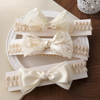 Băng đô ren cho bé gái, tuban vải mềm co dãn MS01