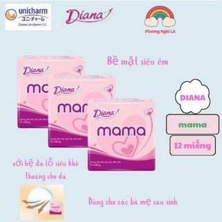  Băng vệ sinh Diana Mama dành cho bà mẹ sau sinh không cánh gói 12 miếng - Phương Nghi LA 