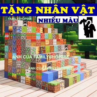 Combo 500 Khối Nam Châm Từ Tính Minecraft 2cm 2.5cm (TẶNG NHÂN VẬT)  Đa Màu Sắc Đồ Chơi Lắp Ráp Khối Xây Dựng Cho Bé ĐẸP