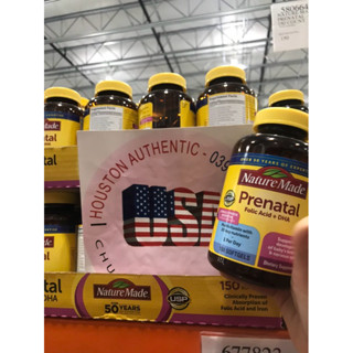 [ ĐỦ BILL STORE + AIR] Bổ bầu Nature Made Prenatal Folic Acid + DHA mẫu mới nhất hương cam của Mỹ