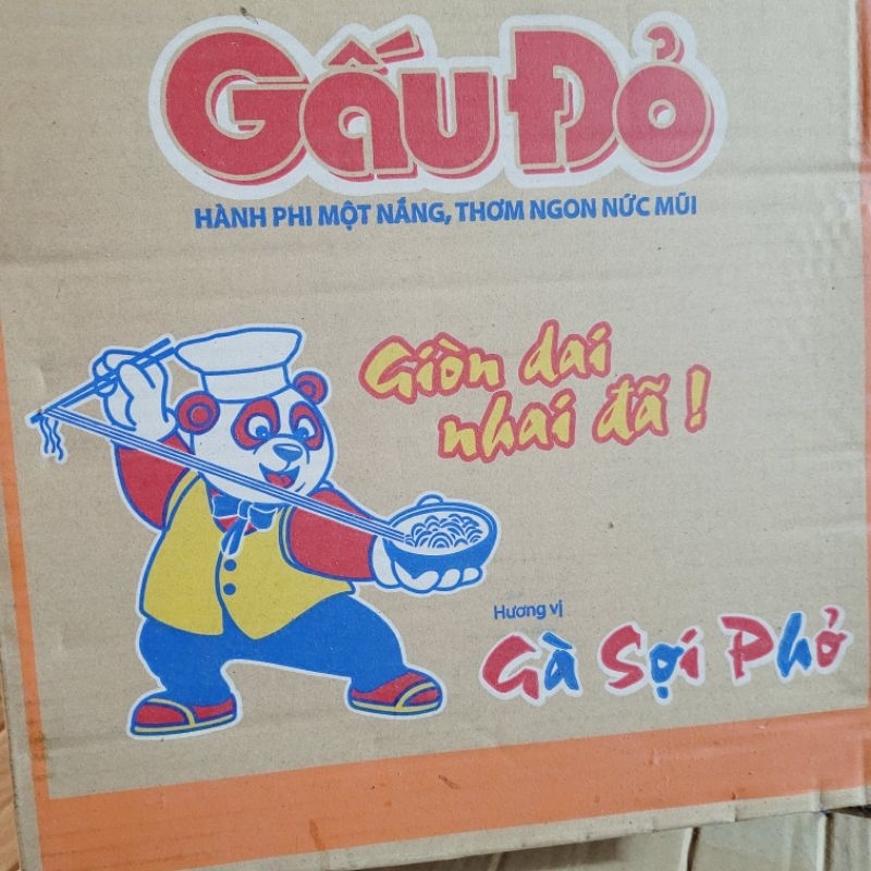 Thùng mì tôm Gấu đỏ gà sợi phở 30 gói