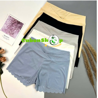 Quần đùi bầu mặc trong váy chất Thun Tăm Lạnh thiết kế cạp chéo ôm bụng bầu đẹp CubonMama 2202