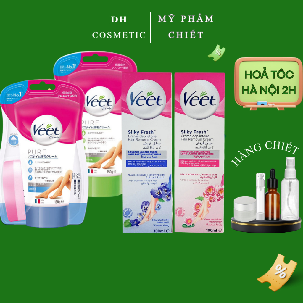 Kem tẩy lông Veet Pháp, Nhật chính hãng 100ml