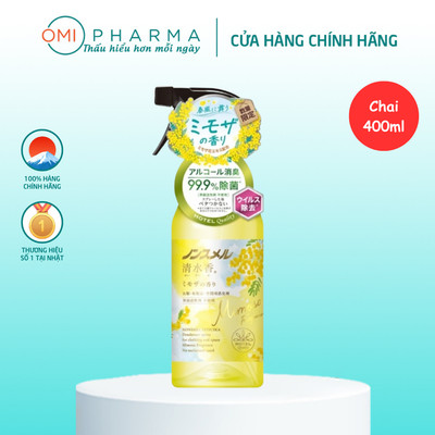 Xịt Làm Thơm Và Khử Mùi Quần Áo Nonsmel Seisuika Hakugen Earth Hương Hoa Mimosa Nhật Bản (Chai 400ml)