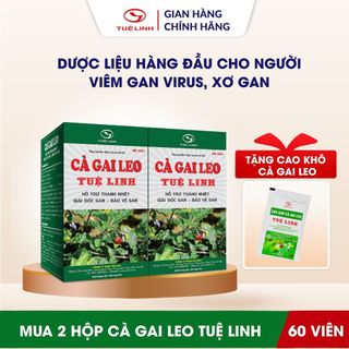  ✅Cà gai leo Tuệ Linh -  COMBO Mua 2 tặng 1  gói Cao khô Cà gai leo Tuệ Linh 10g - Giải độc & bảo vệ gan - Hộp 60 viên 