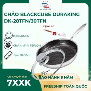  CHẢO RÁN BLACK- CUBE thương hiệu DURAKING model DK-28TFN  Size 28cm  DK- 30TFN  Size 30cm  