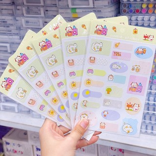 Combo 10 nhãn tên , name sticker trang trí, nhãn dán ghi date mỹ phẩm mẫu cute