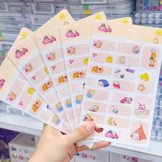 Combo 10 nhãn tên , name sticker trang trí, nhãn dán ghi date mỹ phẩm mẫu cute