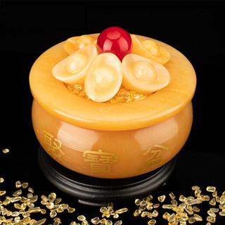  Bát Tụ Bảo   Tụ Bảo Bồn   Đá Ngọc Hoàng Long kích thước 10 cm   Đã Khai Quang   