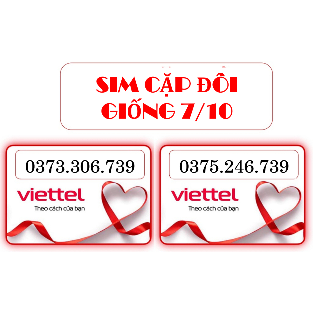 [HCM] Sim Cặp, Sim Đôi Sim Viettel, sim đôi tình yêu
