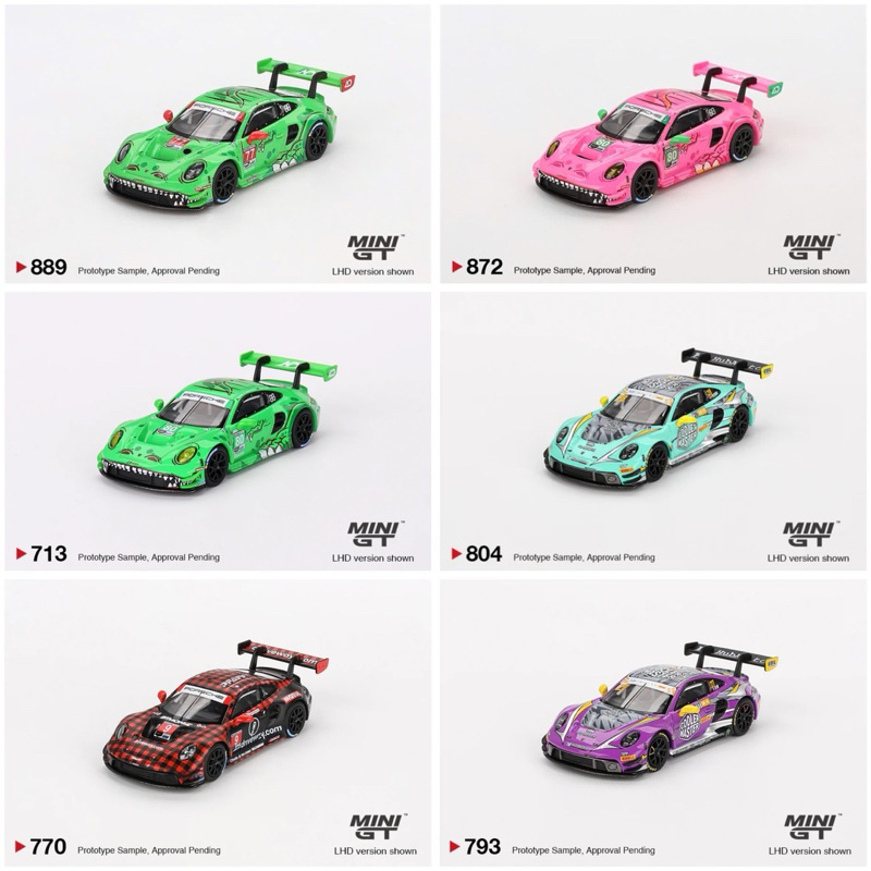 Hobby Store xe mô hình Mini GT Porsche 911 GT3 Racing các loại ( Rexy , Roxy , Skeleton…)
