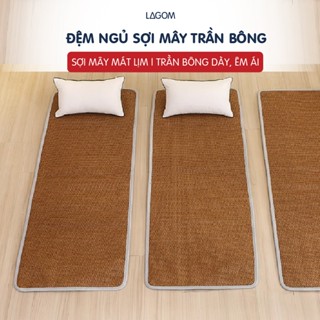   DÀY 1CM  Nệm ngủ văn phòng sợi mây trần bông êm | Đệm ngủ trưa văn phòng gấp gọn | Lagom 