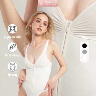 Gigi Zip Shapewear Bodysuit - Áo Gen Định Hình Bodysuit Khoá Kéo Shapewear WSTORE Tạo Thắt Eo, Gom Gọn Shape Fit Cơ Thể