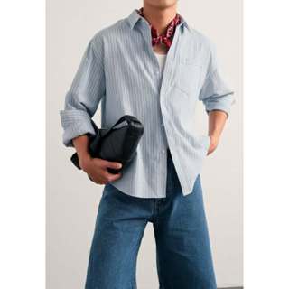 Áo sơ mi nam nữ Legolas kẻ sọc dài tay form oversize - Legolas Stripped Shirt B Brown