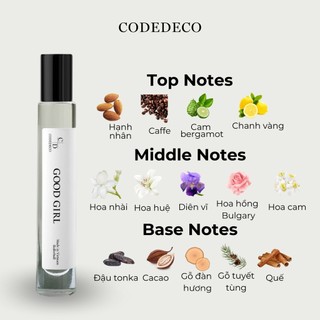Tinh dầu nước hoa nữ CODEDECO Good Girl dạng lăn 10ml
