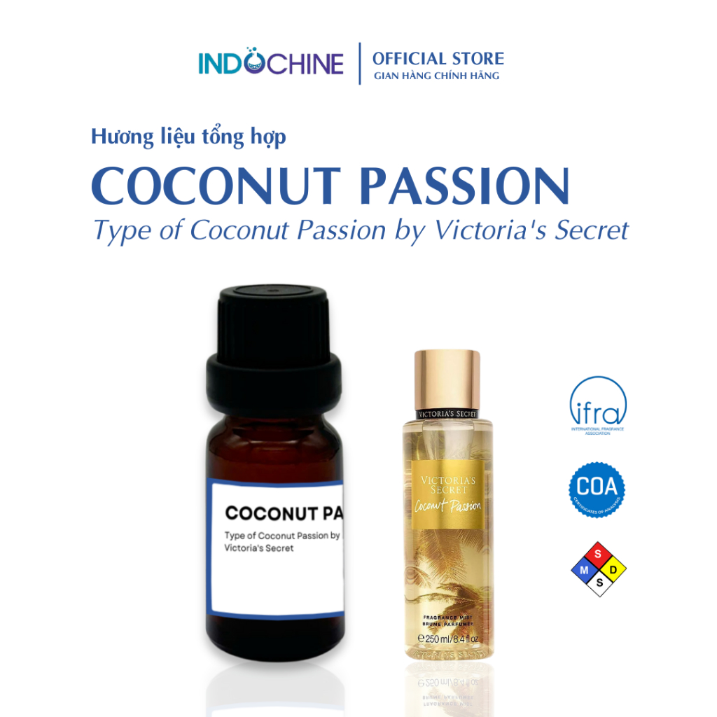 Hương liệu nước hoa COCONUT PASSION - Type of Coconut Passion by Victoria's Secret 10ml, 50ml