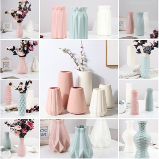 Bình hoa nhựa giả gốm trang trí – phong cách Bắc Âu hiện đại, decor phòng khách/văn phòng