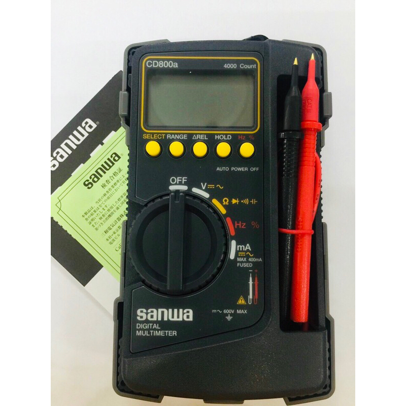 Đồng hồ vạn năng điện tử CD800A chính hãng Sanwa Nhật. Sx tại Trung Quốc