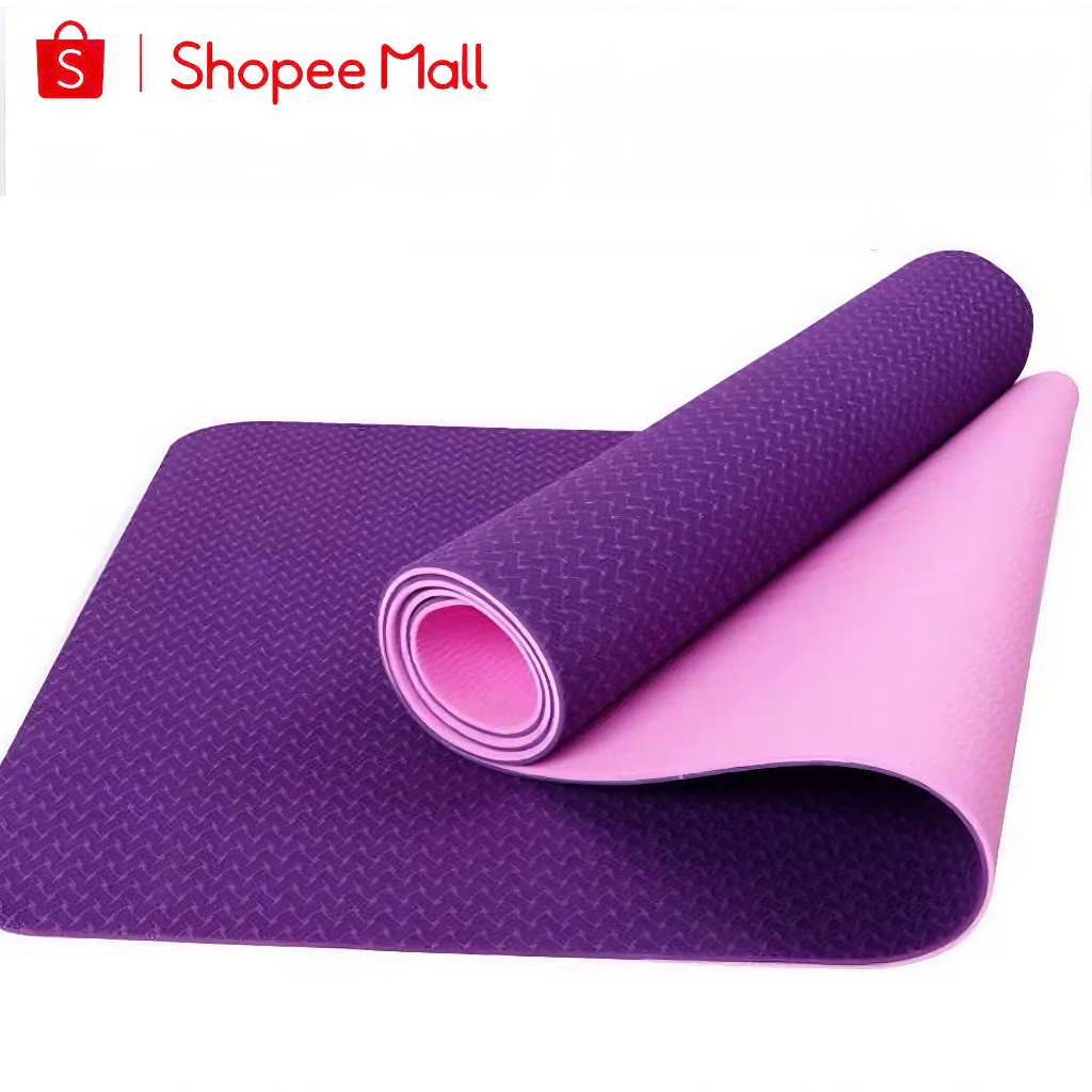 Thảm Tập yoga PTLUXURY chống trượt 2 lớp dày chất liệu cao su non TPE cao cấp [ HÀNG TỐT ]