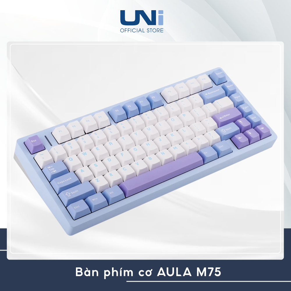 Bàn phím cơ AULA M75 - Case nhôm, có tạ đáy - Kết nối 3 mode - Layout 75% - UNI OFFICIAL STORE