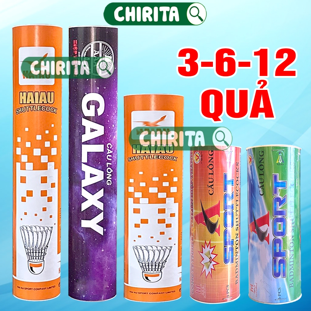 Quả Cầu Lông 3 Quả/ 6 Quả/ 12 Quả - Ống Cầu Lông, Cầu Nhựa Đồ Chơi Phụ Kiện Thể Thao Chirita