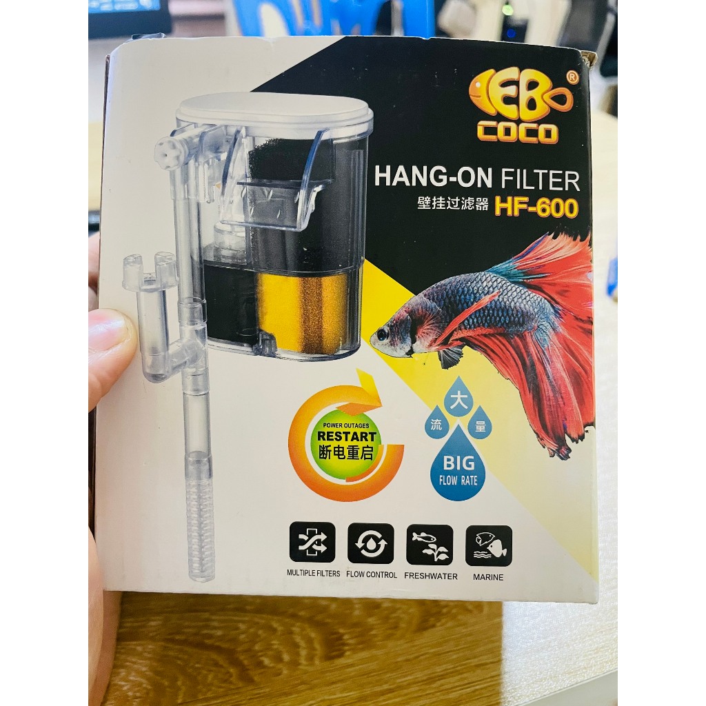 (HÀNG MỚI VỀ) Lọc thác bể cá mini siêu trong suốt HF-006 COCO