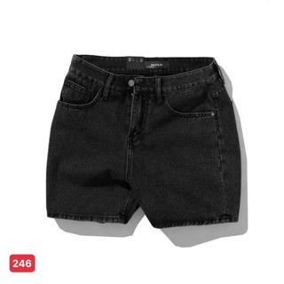 Quần short jean nam màu xanh thêu logo chất bò - quần short demin ngắn nam co giãn thời trang cao cấp Pn_shop90 ms203