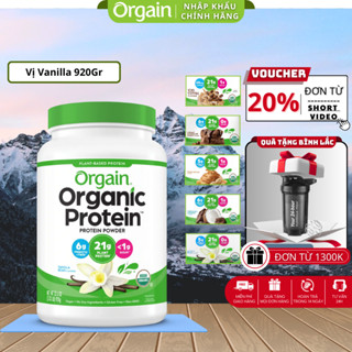 Bột Protein thực vật ORGAIN Organic Protein giúp xây dựng cơ bắp, giảm mỡ cải thiện vóc dáng 920g