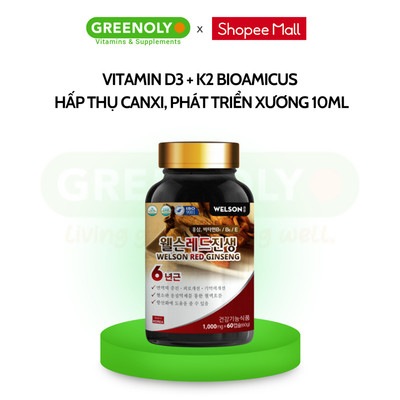 Hồng Sâm Hàn Quốc Đông Trùng Hạ Thảo Tăng Cường Sức Khỏe Welson Red Ginseng 60 Viên