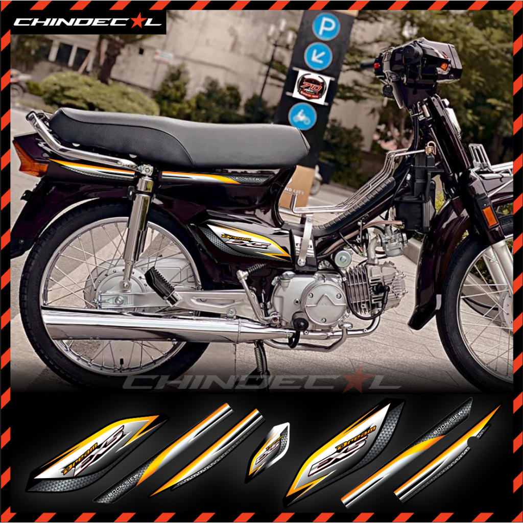 Tem xe HONDA DREAM Carbon | Nhiều Lựa Chọn Màu | Tem 3 Lớp chống nước chống bay màu | 710718