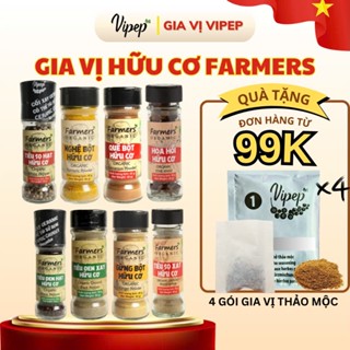 Gia vị Hữu Cơ Vipep FARMERS'ORGANIC - Quế bột - Nghệ bột - Gừng bột - Hoa hồi - Tiêu đen - Tiêu Sọ