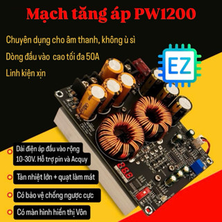 ZK-PW1200 Mạch tăng áp 1200W DC-DC vào 10-30VDC ra 50VDC có điều chỉnh, màn hình hiển thị