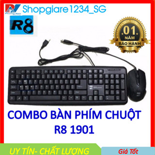 Combo bàn phím chuột máy tính có dây R8 1901- Chính Hãng R8- Bảo Hành 12 Tháng - 1 Đổi 1