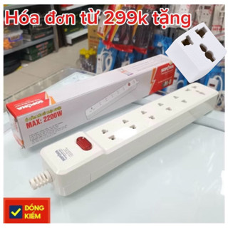 Ổ cắm điện không dây 6 lỗ, 4 lỗ, 3 lỗ lõi sứ 2200W 6M-0,4M-0, 3M-0 Sopoka