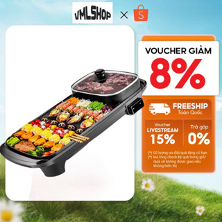 Bếp Lẩu Nướng Đa Năng 2 In 1 Cao Cấp Công Suất 1300W Chống Dính  TOMATO SHOP20 VMLSHOP