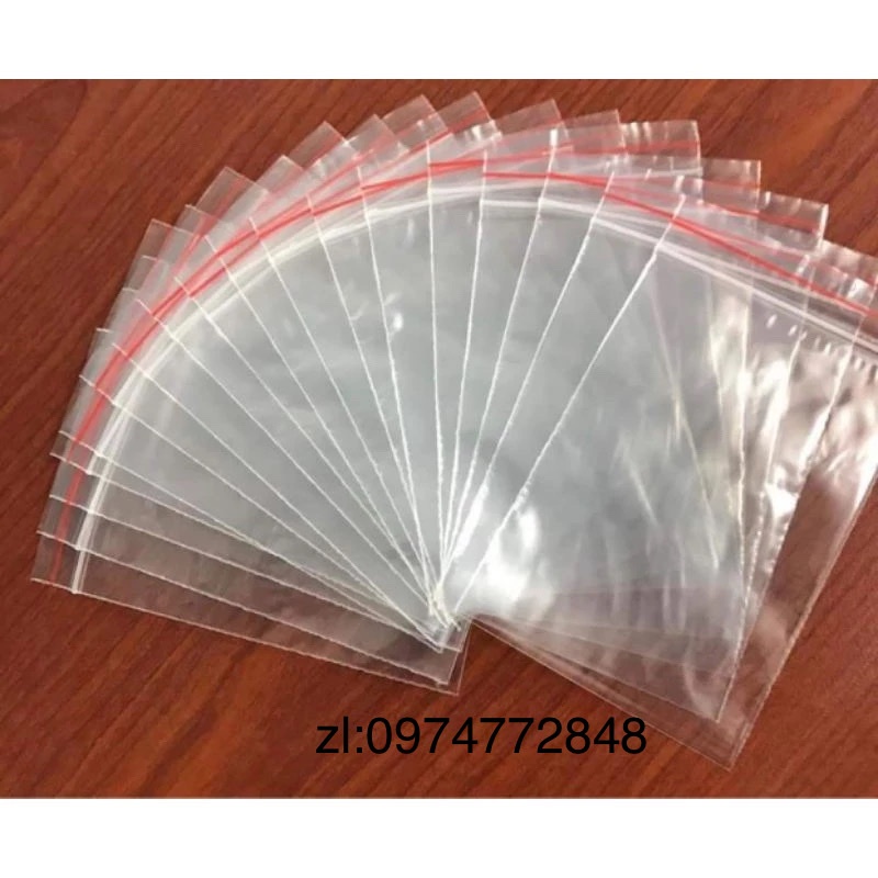 1kg túi zip chỉ đỏ loại mỏng (đủ size)