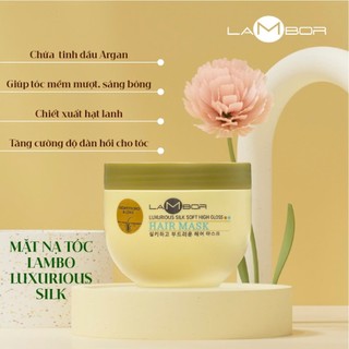 Kem Ủ Tóc Lambor 500ml Phục Hồi Tóc Hư Tổn Dưỡng Ẩm Sâu Giảm Gãy Rụng, Suôn Mượt Chuẩn Salon