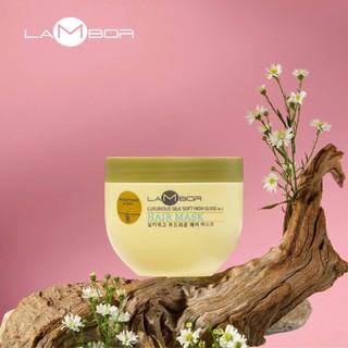 Kem Ủ Tóc Lambor 500ml Phục Hồi Tóc Hư Tổn Dưỡng Ẩm Sâu Giảm Gãy Rụng, Suôn Mượt Chuẩn Salon