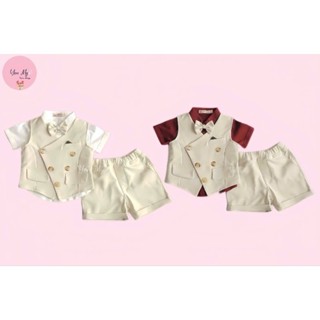 Bộ vest gile công tử CÁCH ĐIỆU cho bé trai 5-13kg